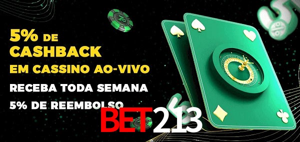 Promoções do cassino ao Vivo bet213